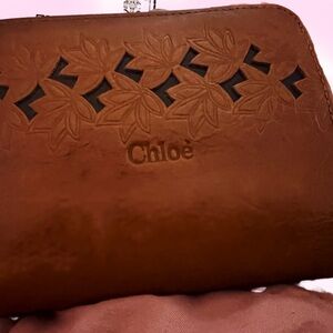 Original Chloe Wallet with Intricate Detail and Kiss-Lock